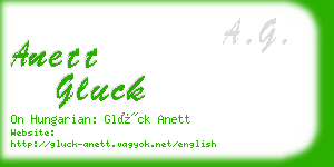 anett gluck business card